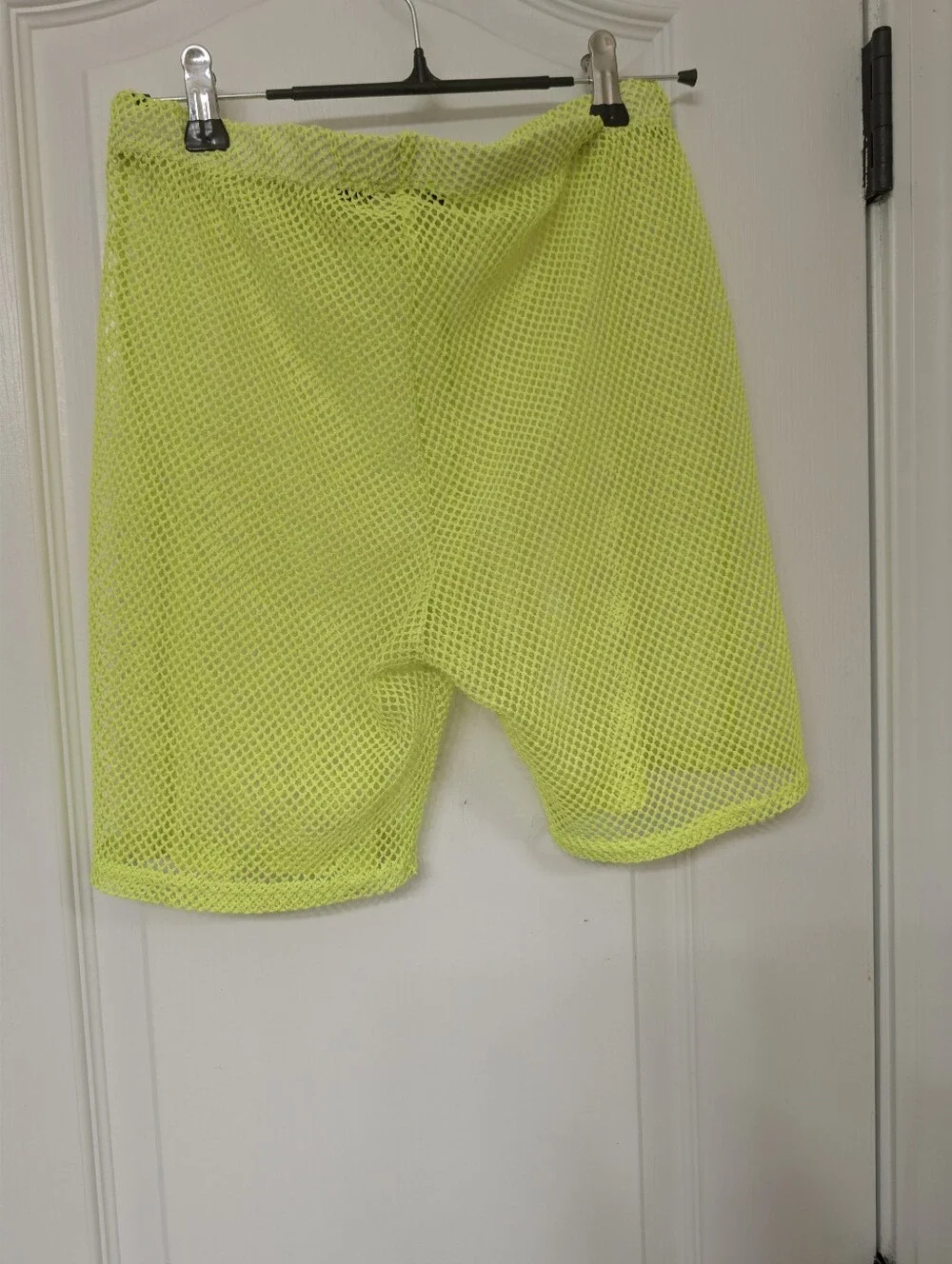 Neon Yellow/ Green  Mesh Swim Cover  Crop Top and Shorts